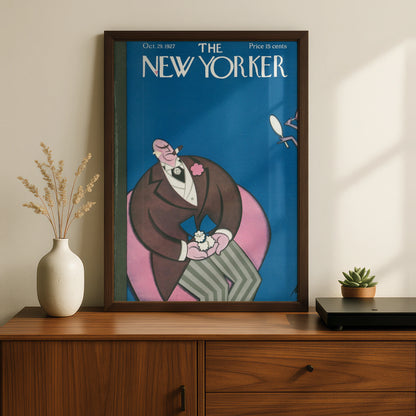 The New Yorker October 1927 Cover Poster, Vintage Art Deco Wall Art Print