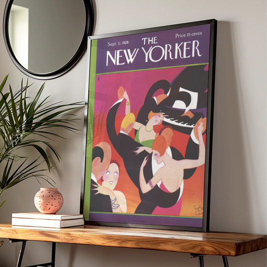 The New Yorker 1926 Cover Poster, Art Deco Jazz Dance Print, Vintage Magazine Wall Art