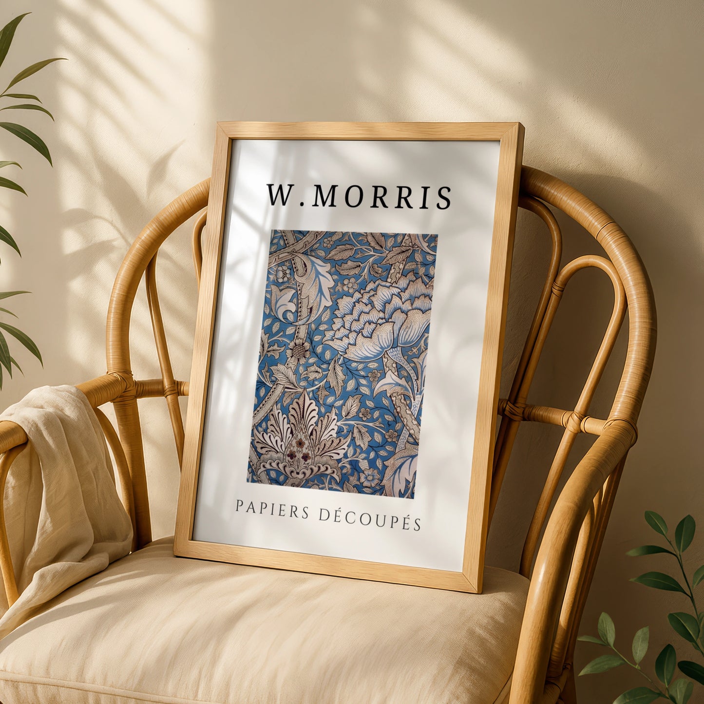 William Morris Floral Wall Art Print | Blue Botanical Poster, Arts and Crafts Decor – product image 3