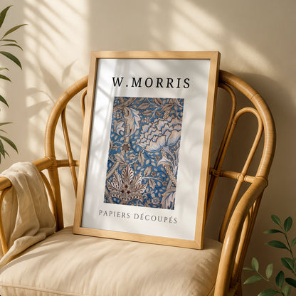 William Morris Floral Wall Art Print | Blue Botanical Poster, Arts and Crafts Decor – product image 3