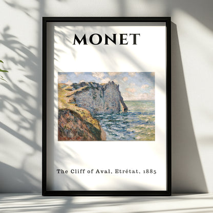 Monet Cliff of Aval Etretat Wall Art Print | Impressionist Coastal Poster, Living Room – product image 6