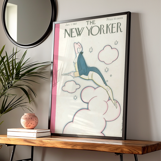 The New Yorker January 1927 Cover Poster, Eustace Tilley Art Deco Wall Art Print