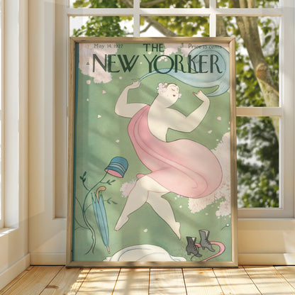 The New Yorker May 1927 Vintage Cover Poster, Art Deco Spring Wall Art Print