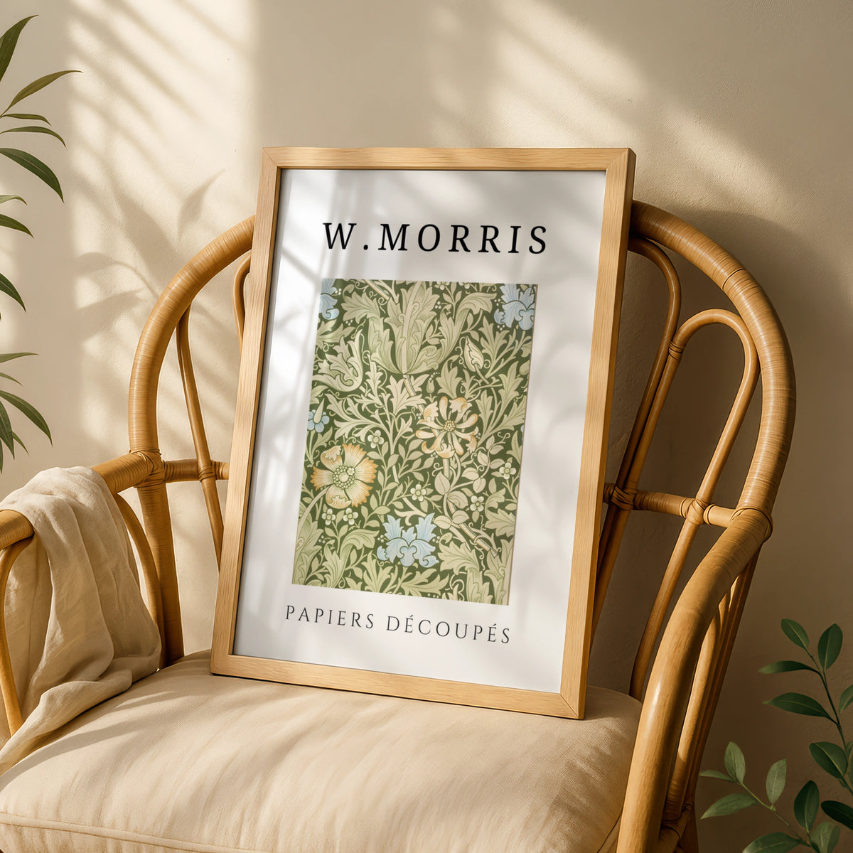 William Morris Sage Green Honeysuckle Botanical Wall Art Print, Vintage Floral Poster – product image 3