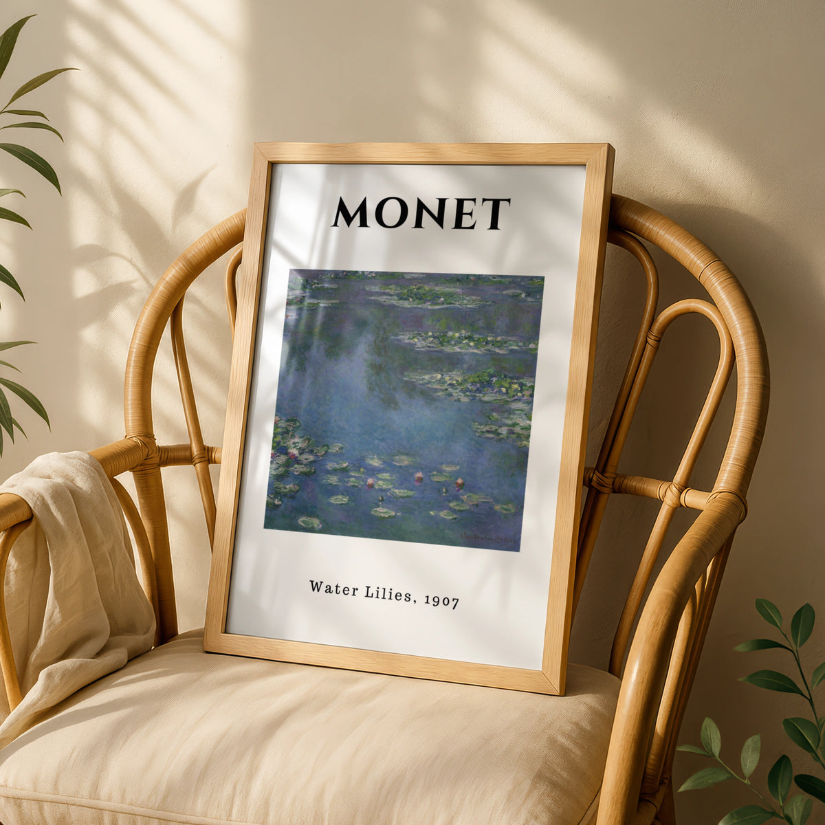 Monet Blue Violet Water Lilies 1907 Wall Art Print, Impressionist Botanical Poster – product image 3