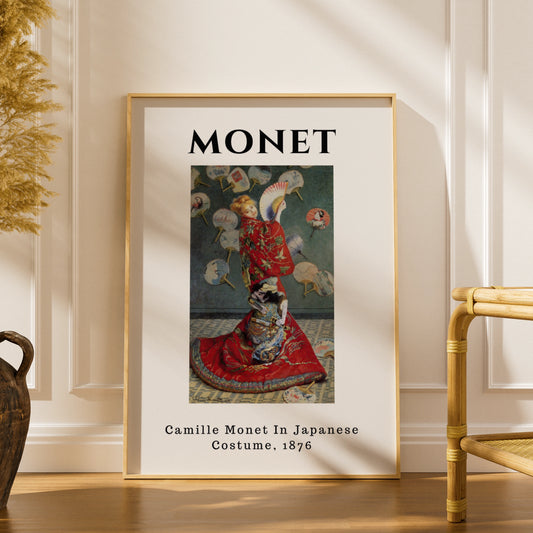 Monet Camille in Japanese Costume 1876 Wall Art Print | Vintage Impressionist Poster – product image 1
