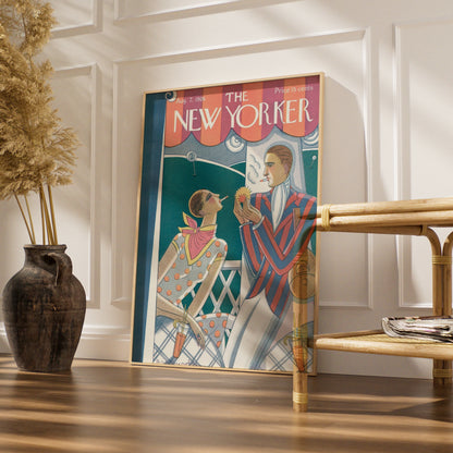 The New Yorker August 1926 Art Deco Cover Poster, Vintage 1920s Roaring Twenties Wall Art