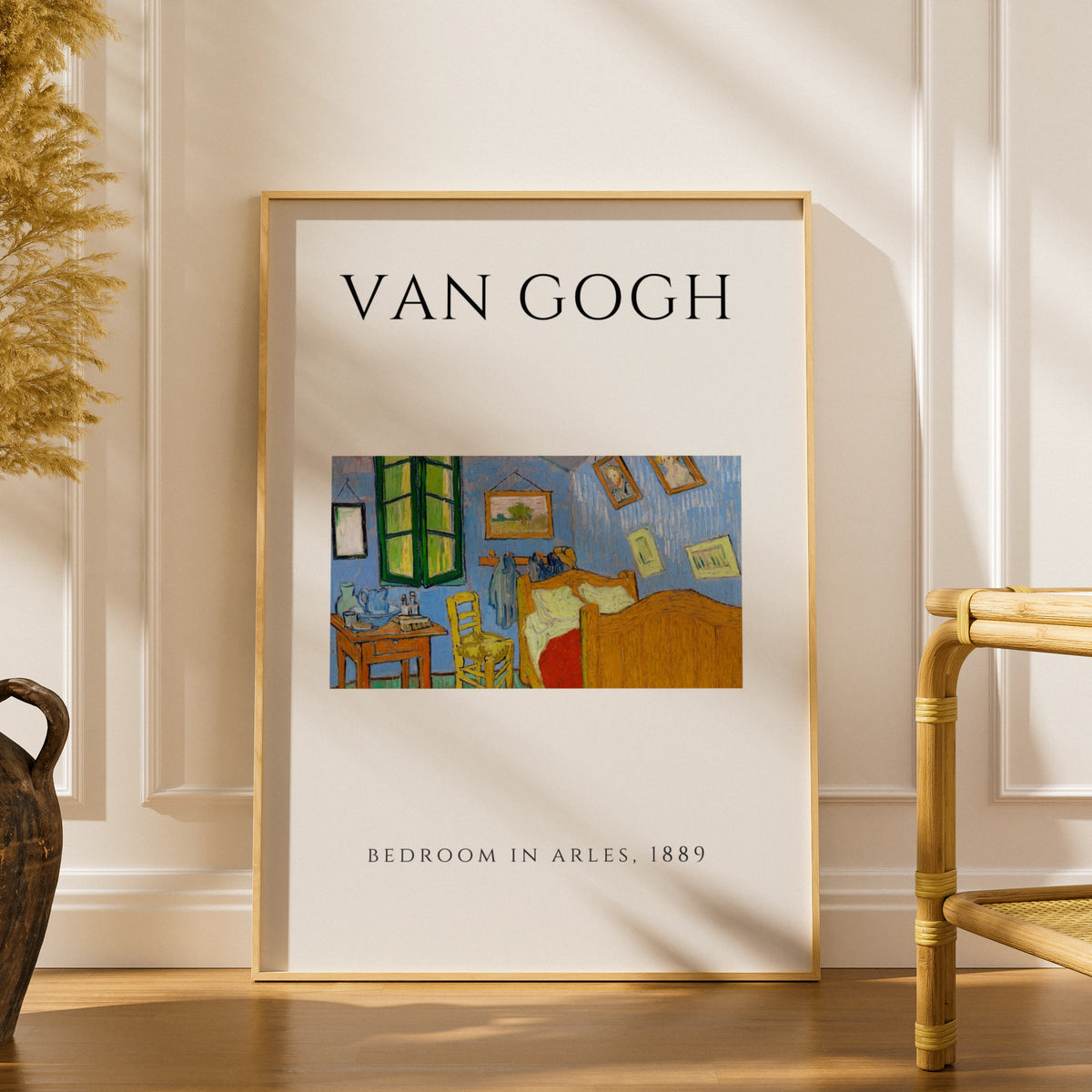 Van Gogh Bedroom in Arles Wall Art Print | Blue Post-Impressionist Poster, Gallery Wall – A5 print