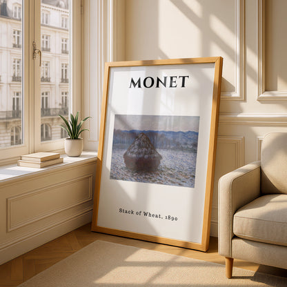 Monet Stack of Wheat 1890 Wall Art Print | Impressionist Vintage Poster, Living Room – product image 4
