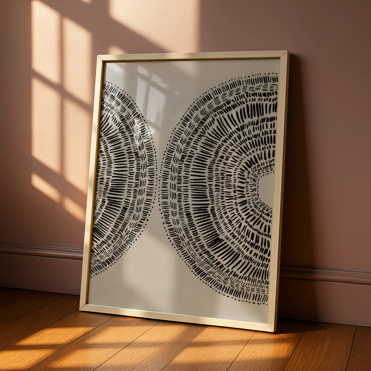 Abstract Circle Mark Making Print, Monochrome Wall Art, Neutral Modern Poster, Gallery Wall Decor