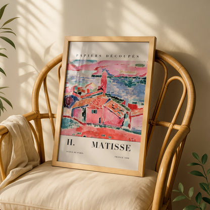 Colourful Fauvist Village Wall Art Print, Vintage Modernist Gallery Poster – product image 3