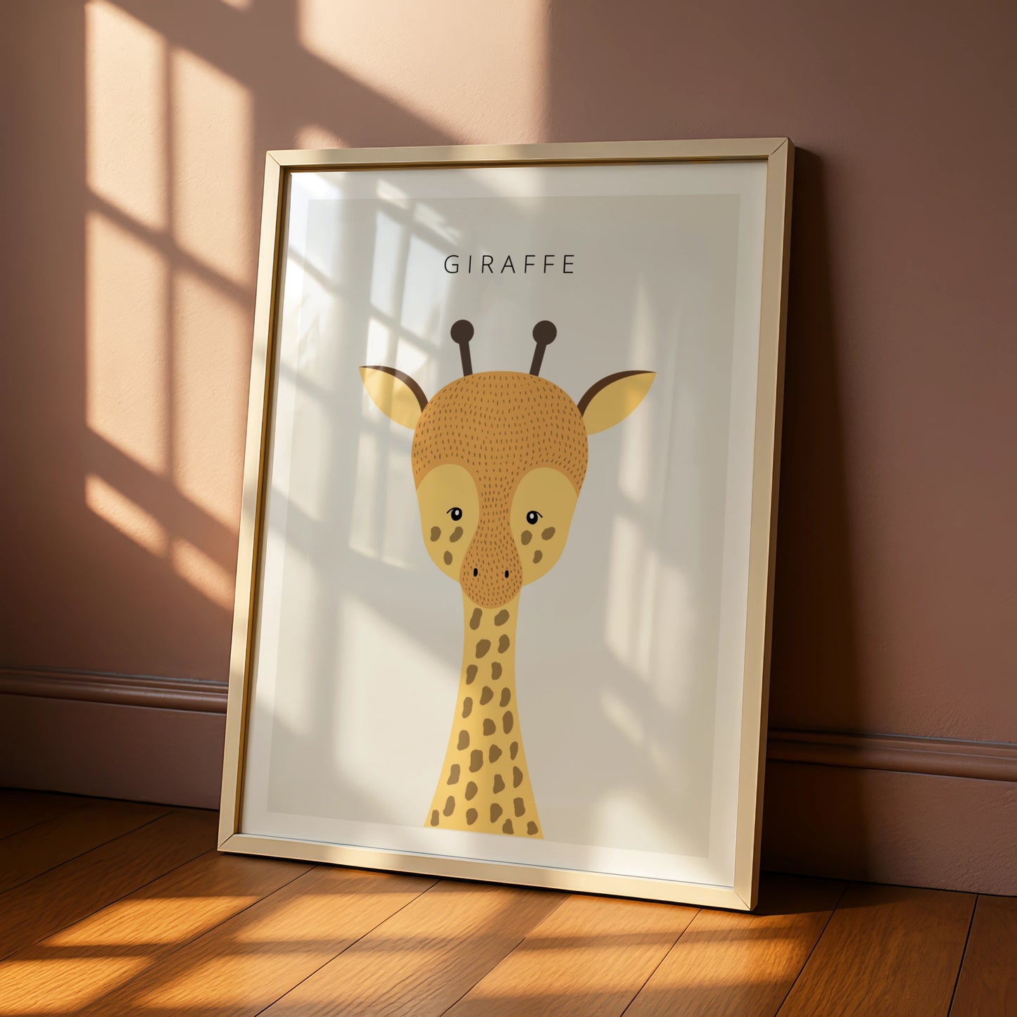 Giraffe Nursery Poster, Cute Animal Print, Kids Room Wall Art, Safari Decor