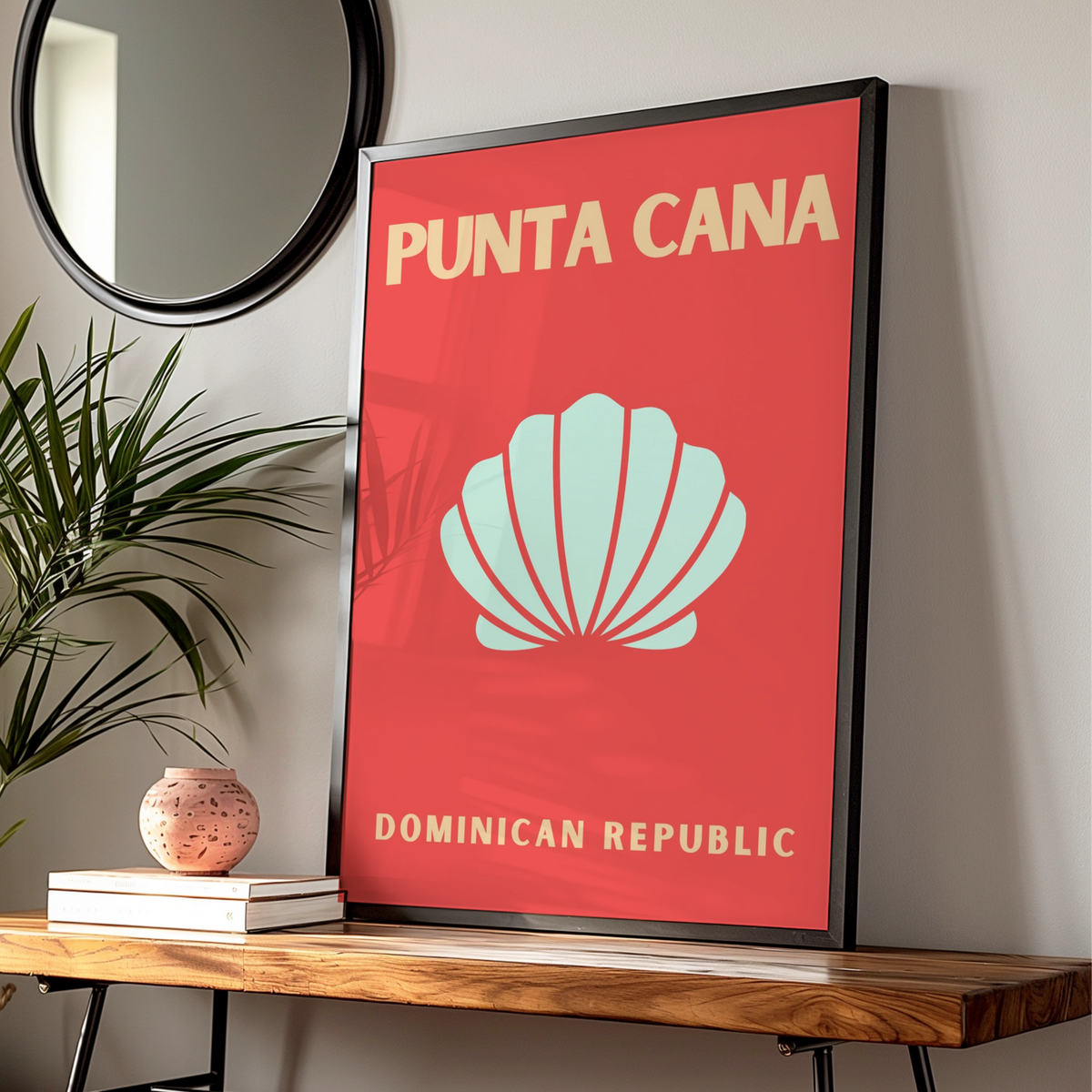 Punta Cana Travel Poster Dominican Republic Wall Art, Retro Beach Print, Caribbean