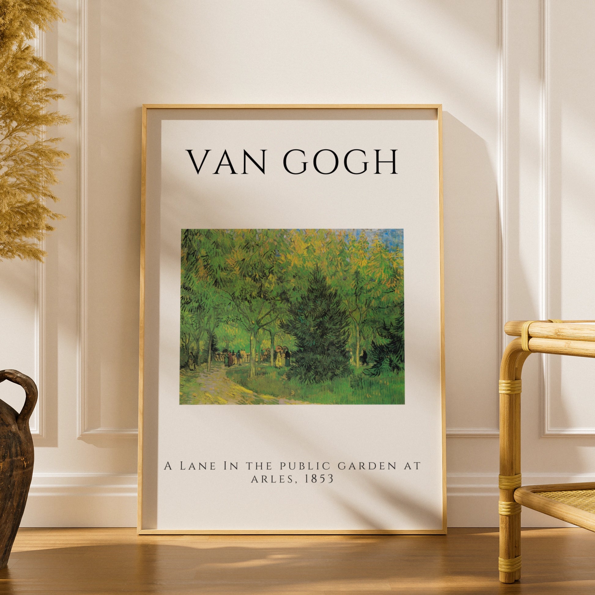 Van Gogh Garden Wall Art Print | Green Tree Lane Poster, Living Room Decor – product image 1