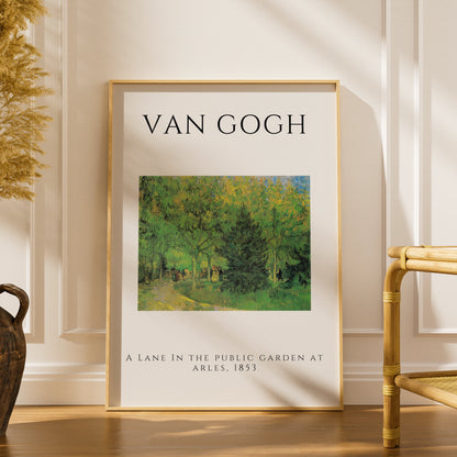 Van Gogh Garden Wall Art Print | Green Tree Lane Poster, Living Room Decor – product image 1