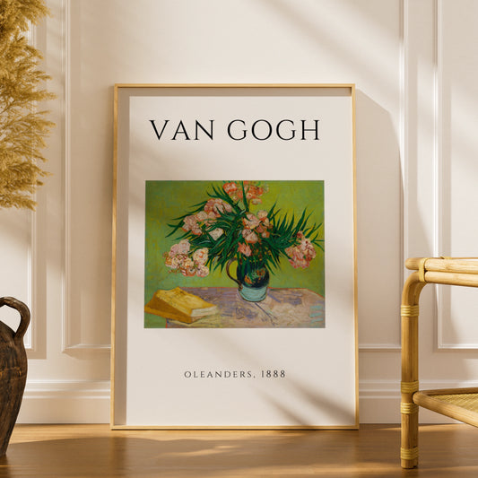 Van Gogh Oleanders 1888 Floral Wall Art Print | Pink Green Botanical Poster – product image 1