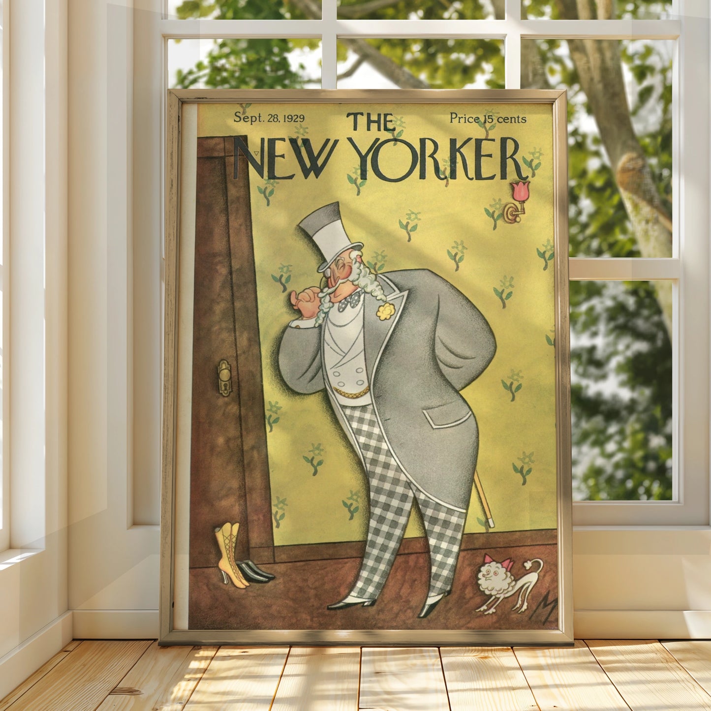 The New Yorker 1929 Cover Poster, Vintage Gentleman Top Hat Wall Art Print