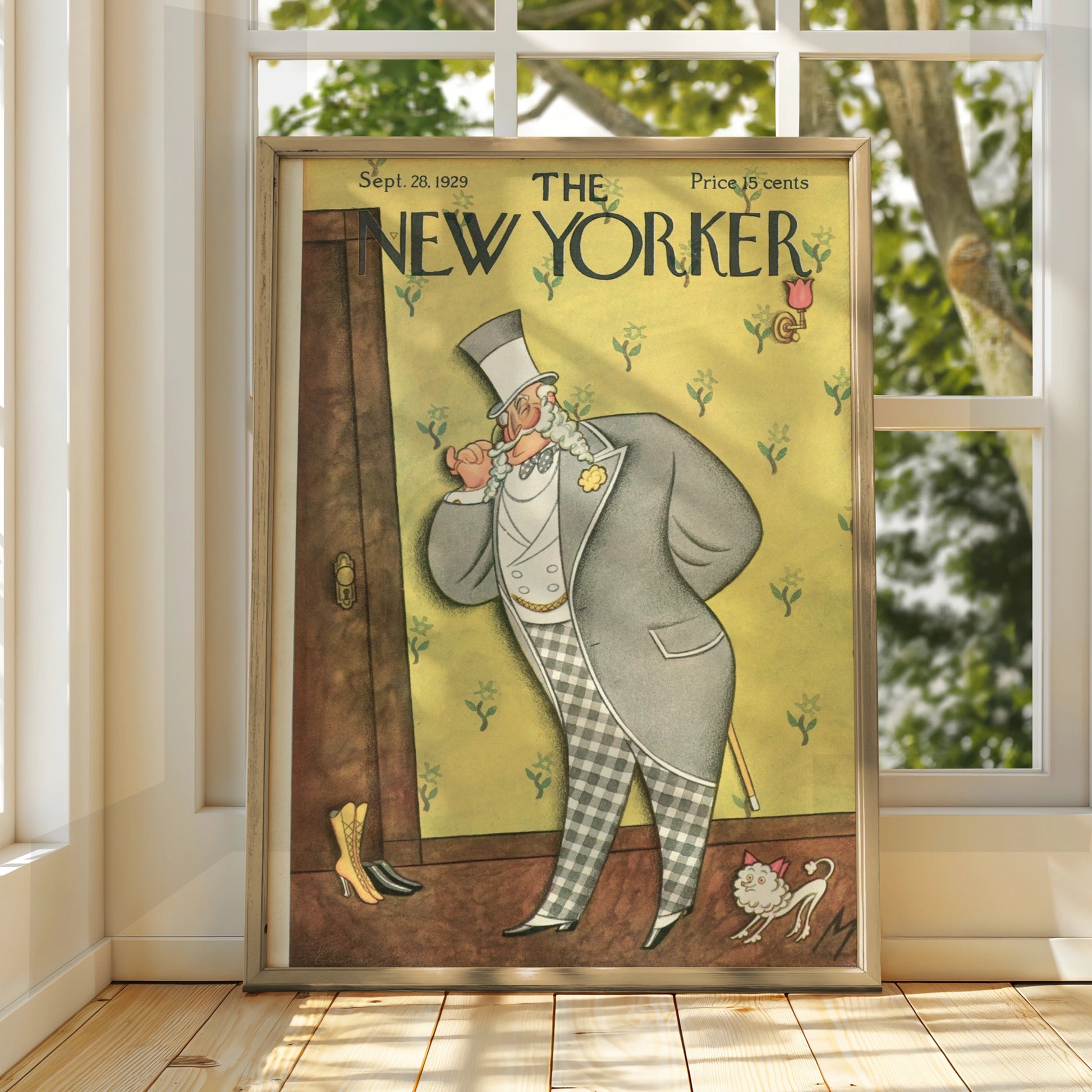 The New Yorker 1929 Cover Poster, Vintage Gentleman Top Hat Wall Art Print