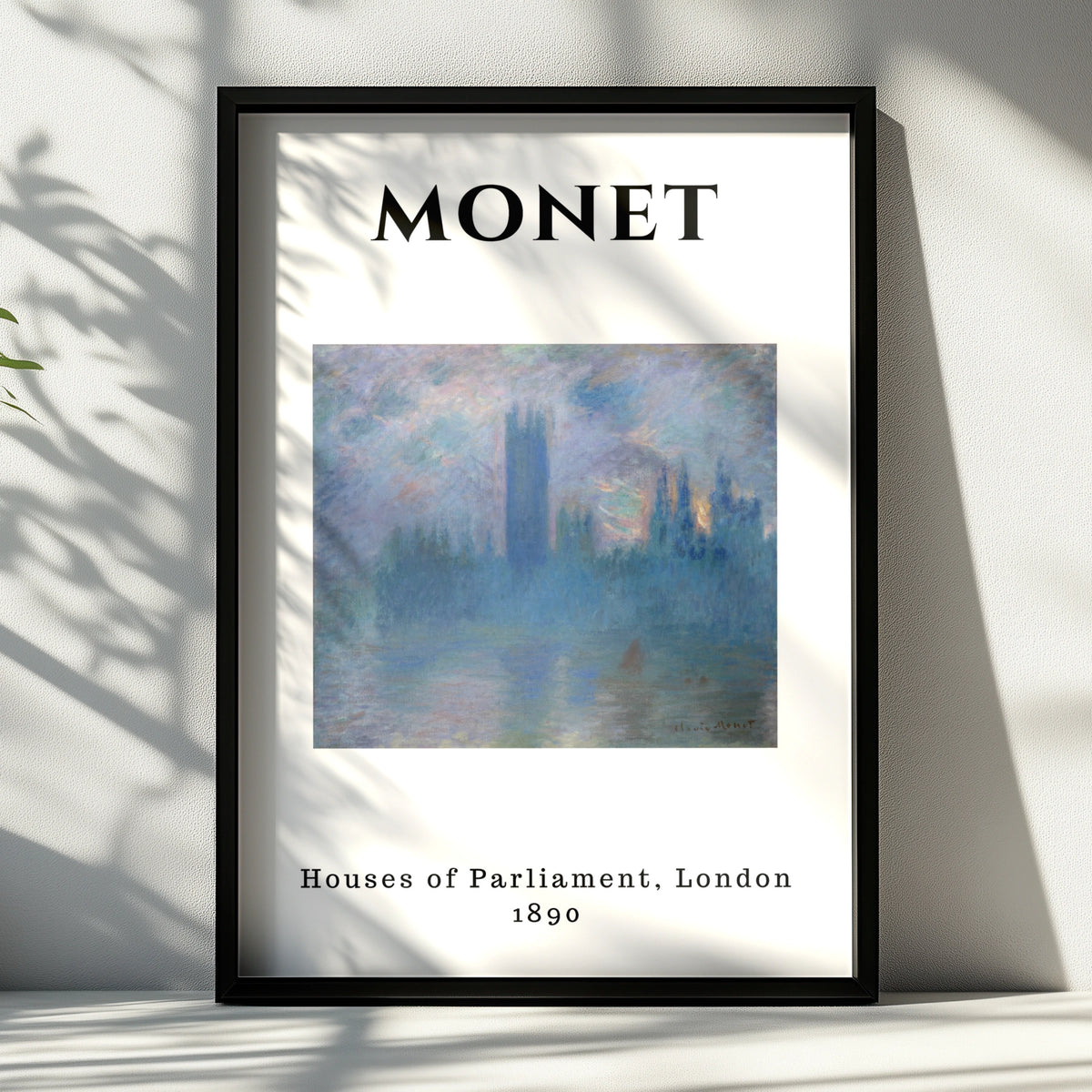 Monet Houses of Parliament London Wall Art Print | Blue Impressionist Poster – product image 6