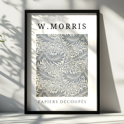 William Morris Botanical Wall Art Print | Grey Floral Leaf Poster, Vintage Gallery Print – product image 6