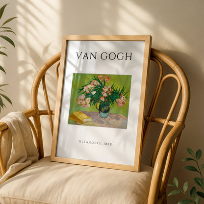 Van Gogh Oleanders 1888 Floral Wall Art Print | Pink Green Botanical Poster – product image 3