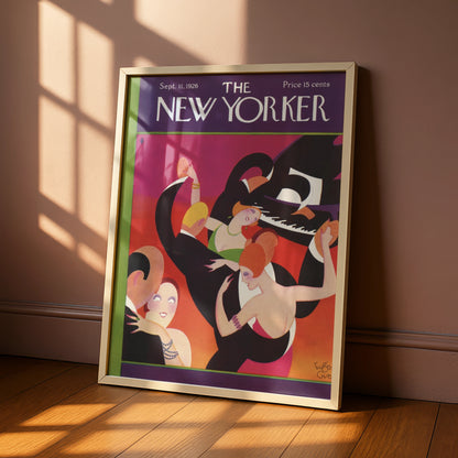 The New Yorker 1926 Cover Poster, Art Deco Jazz Dance Print, Vintage Magazine Wall Art