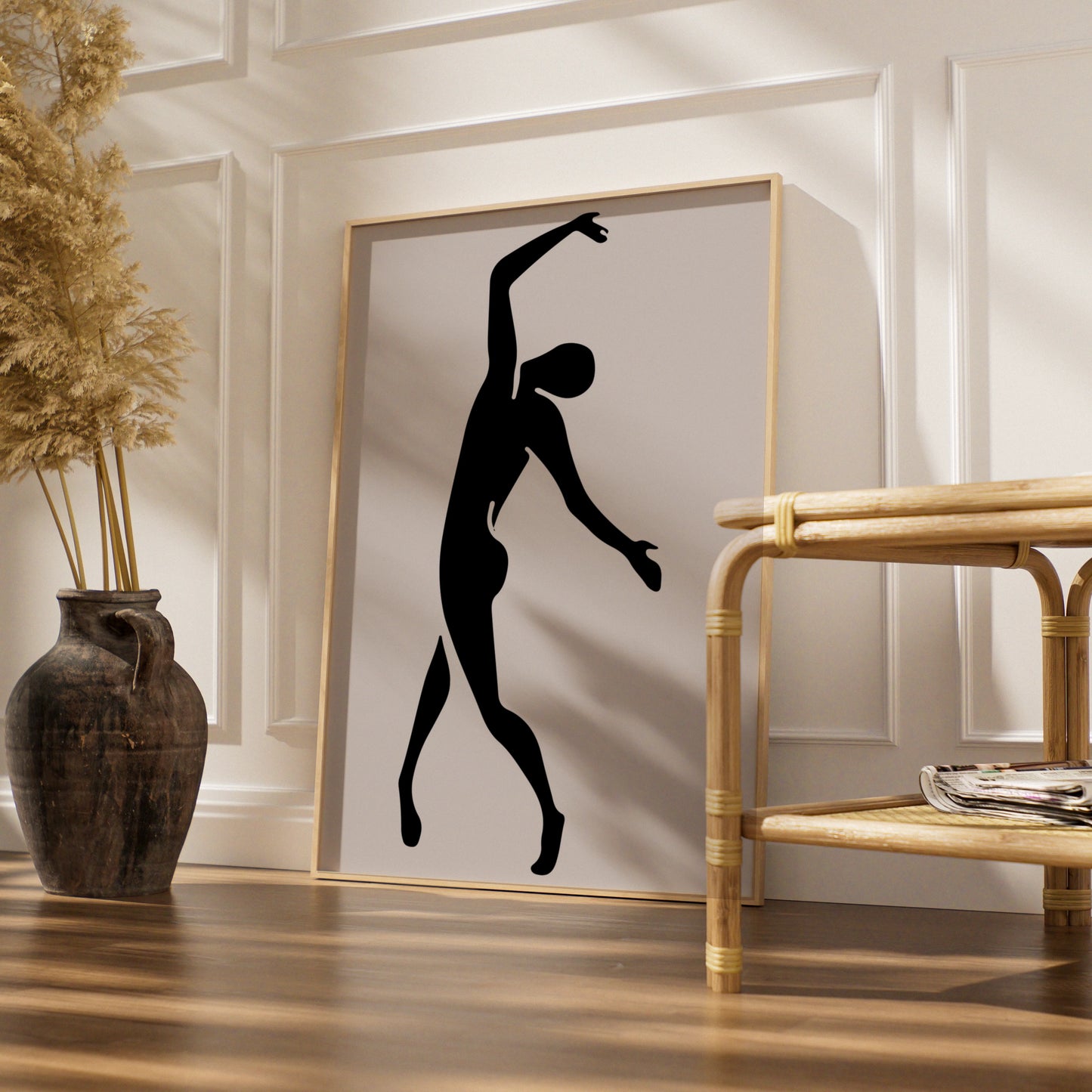 Henri Matisse Dancer Poster, Black Silhouette Figure Art, Minimalist Wall Art Print