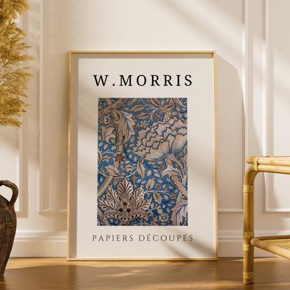 William Morris Floral Wall Art Print | Blue Botanical Poster, Arts and Crafts Decor – product image 1