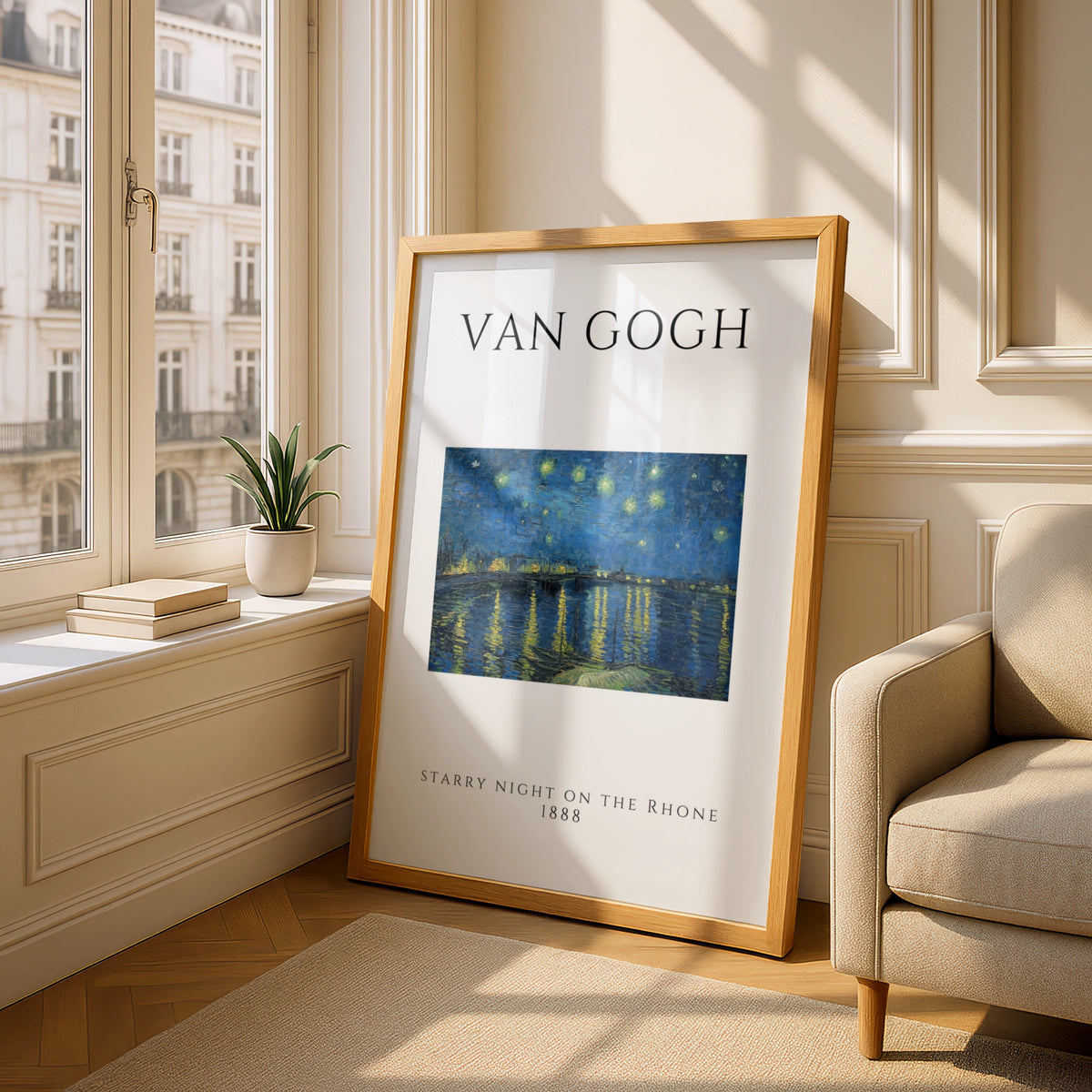 Van Gogh Starry Night on the Rhone Wall Art Print | Blue Vintage Poster, Living Room – product image 4