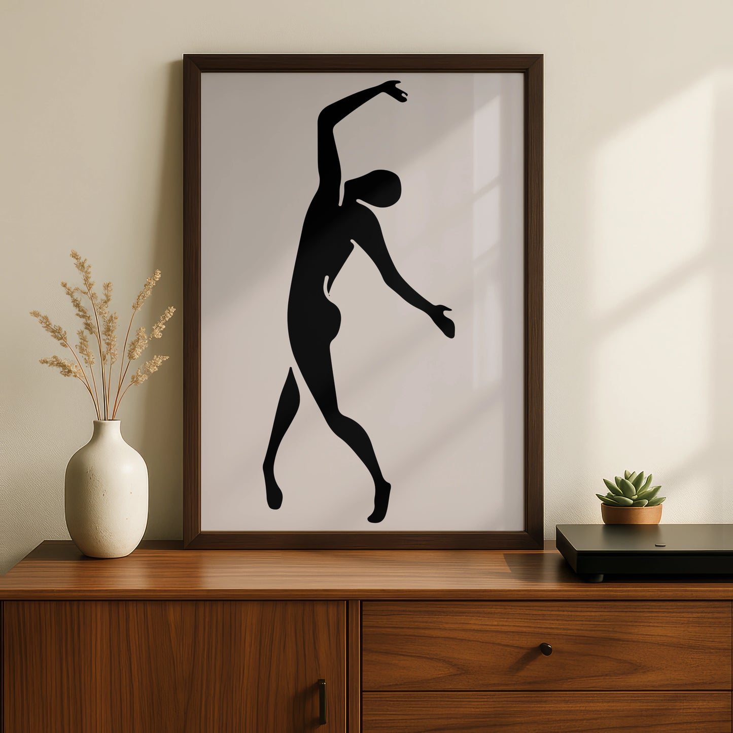 Henri Matisse Dancer Poster, Black Silhouette Figure Art, Minimalist Wall Art Print