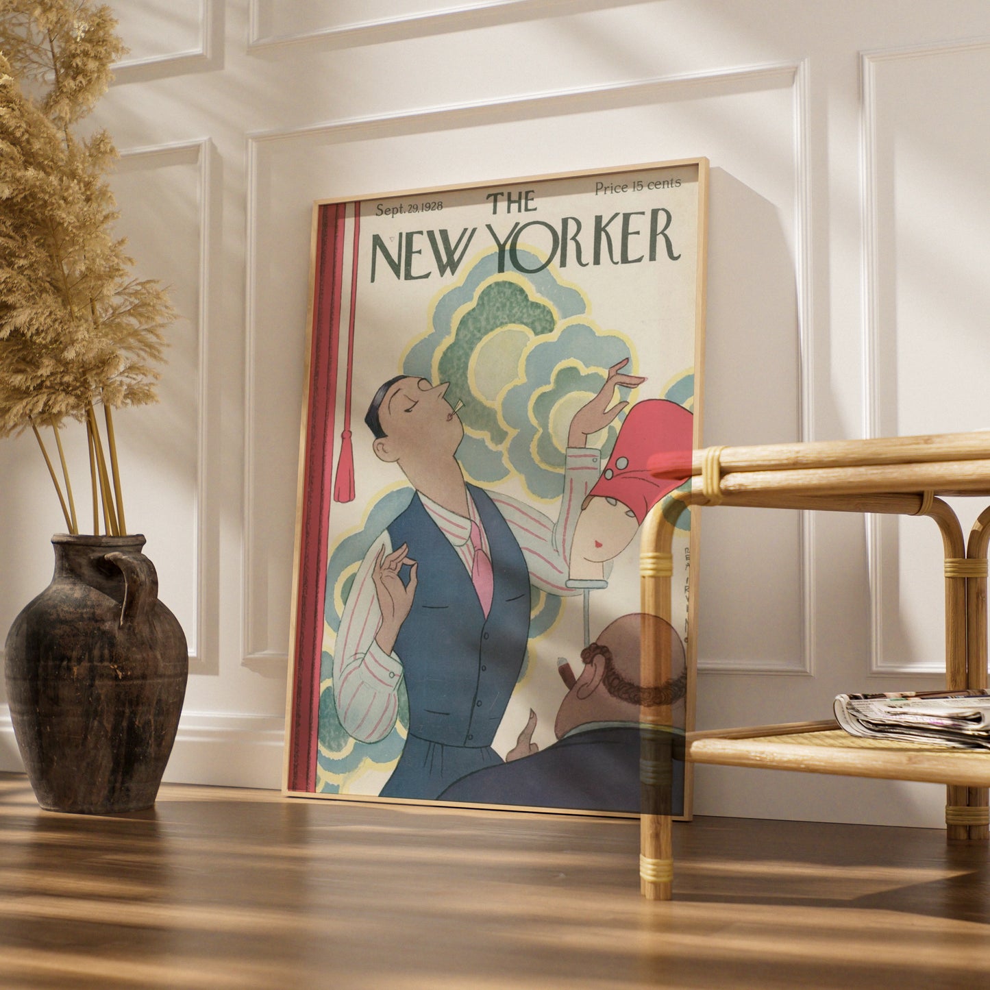 The New Yorker September 1928 Cover Art Poster, Art Deco Vintage Magazine Wall Art
