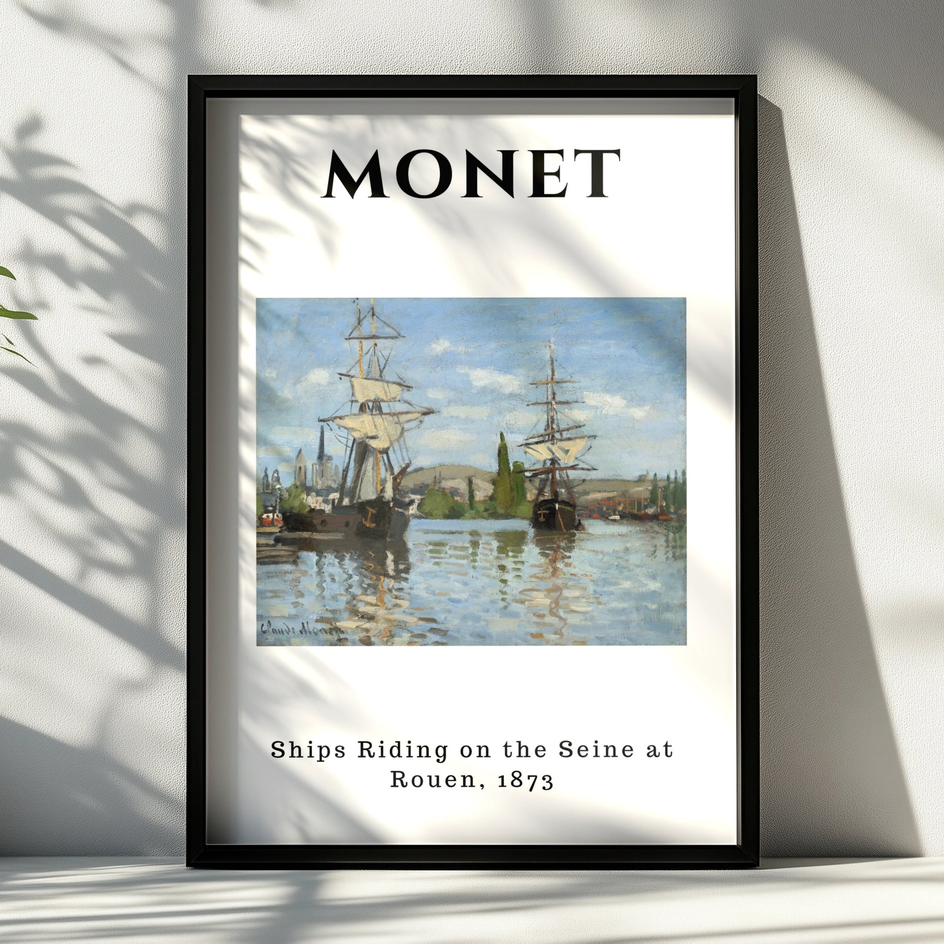 Monet Ships on the Seine Wall Art Print | Impressionist Sailing Poster, Living Room Decor – product image 6
