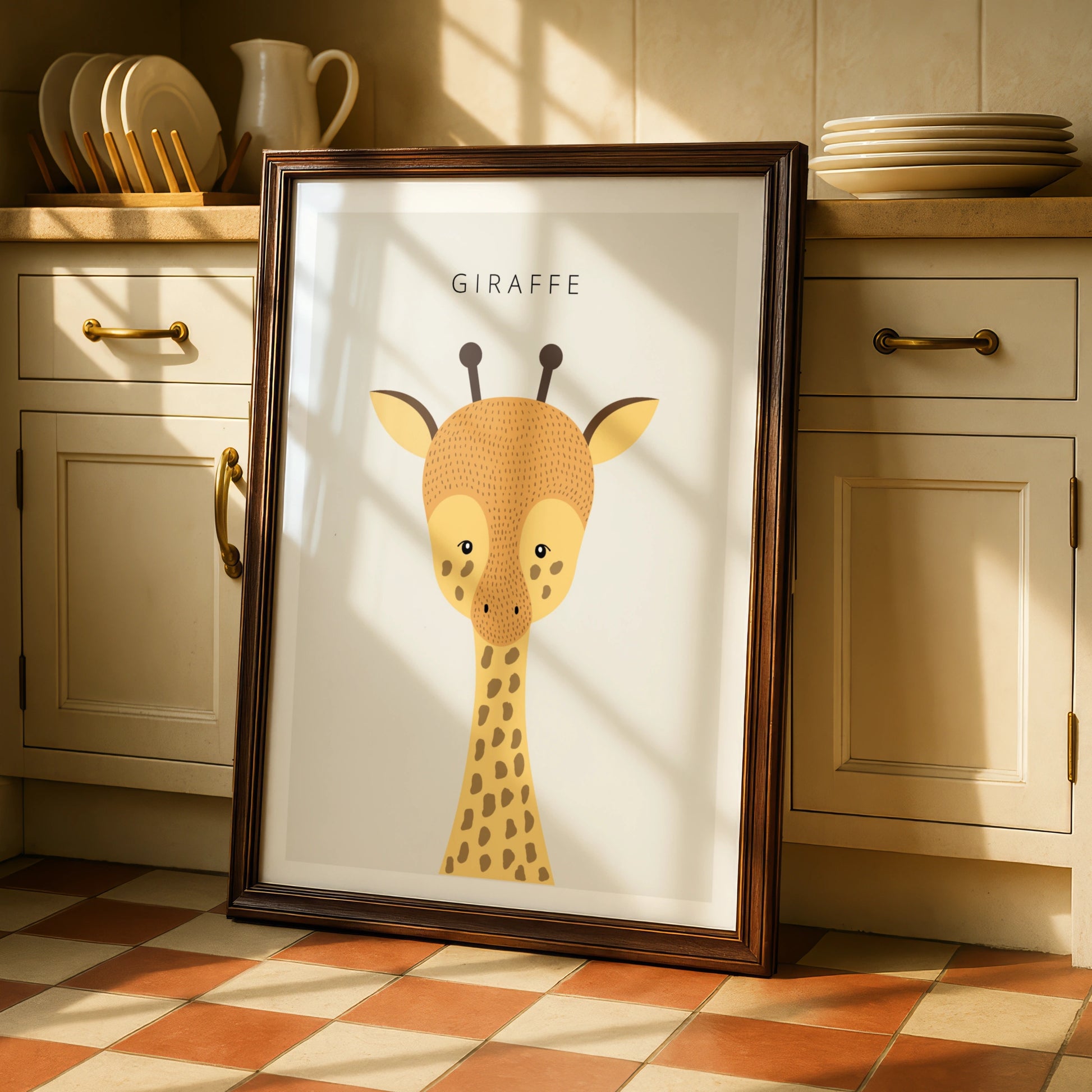 Giraffe Nursery Poster, Cute Animal Print, Kids Room Wall Art, Safari Decor