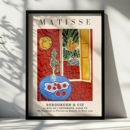 Red Interior Wall Art Print, Colourful Vintage Modernist Poster – product image 6