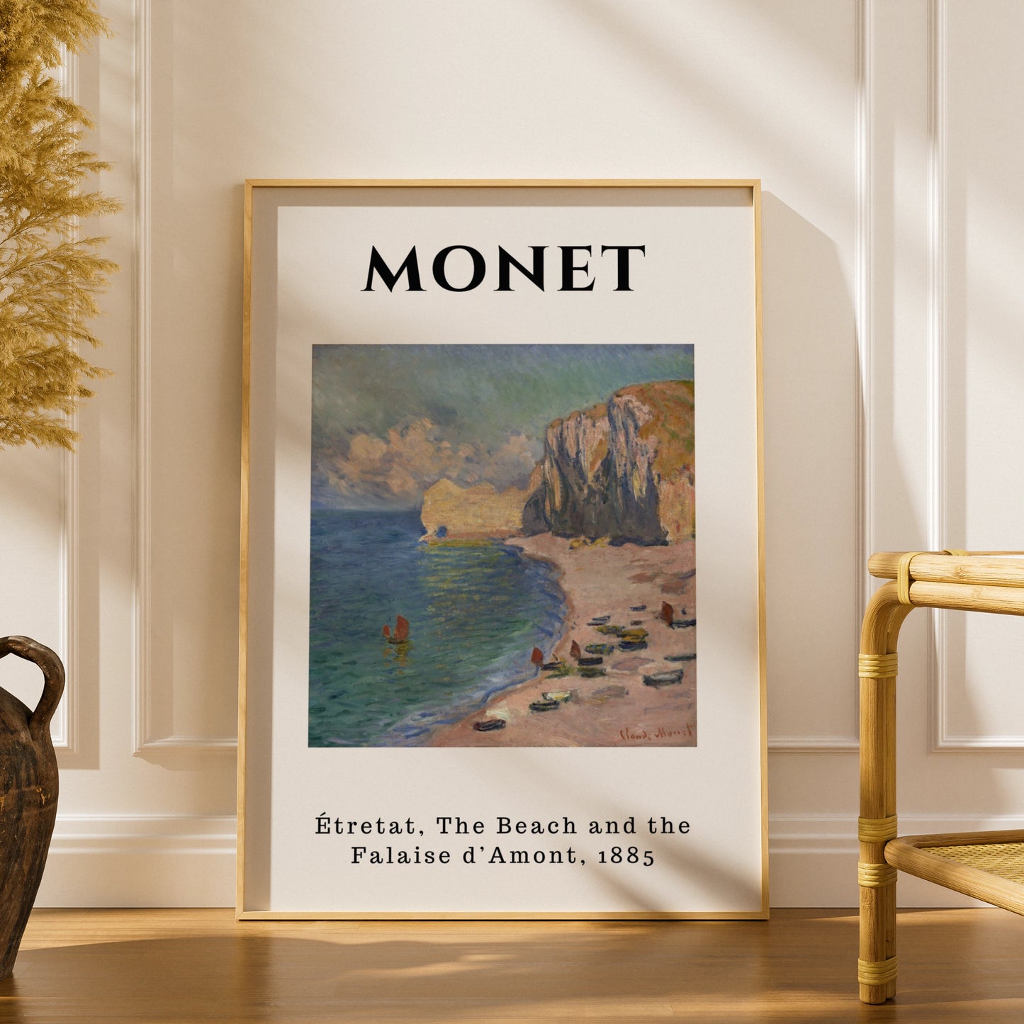 Monet Etretat Beach Wall Art Print | Impressionist Coastal Poster, Living Room Decor – product image 1