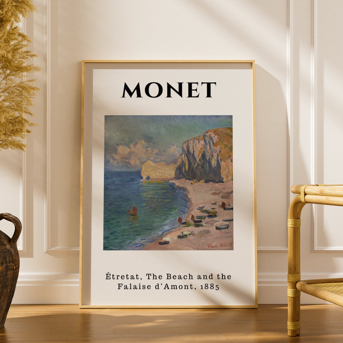 Monet Etretat Beach Wall Art Print | Impressionist Coastal Poster, Living Room Decor – product image 1