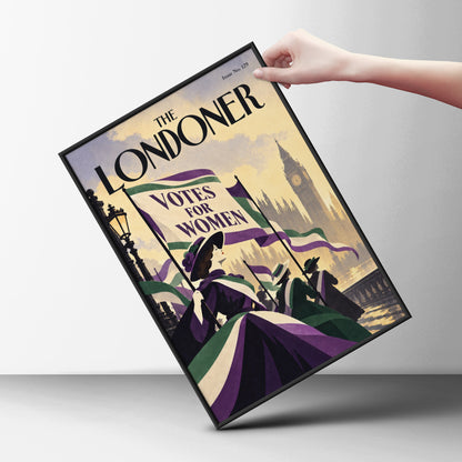 Suffragette Poster, Votes for Women Wall Art, Vintage London Magazine Cover Art Print, Big Ben