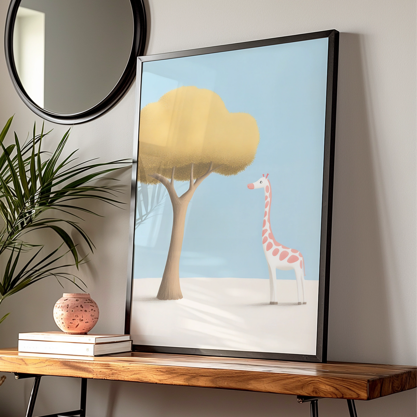 Giraffe Nursery Wall Art, Baby Animal Print, Kids Room Poster, Cute Safari Decor