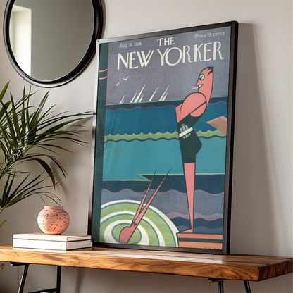 The New Yorker August 1926 Cover Poster, Art Deco Sailing Print, Vintage Wall Art