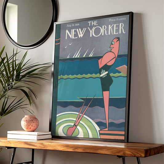 The New Yorker August 1926 Cover Poster, Art Deco Sailing Print, Vintage Wall Art