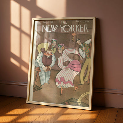 New Yorker 1928 Cover Poster, Vintage Bowling Illustration, Retro Art Print, Gallery Wall