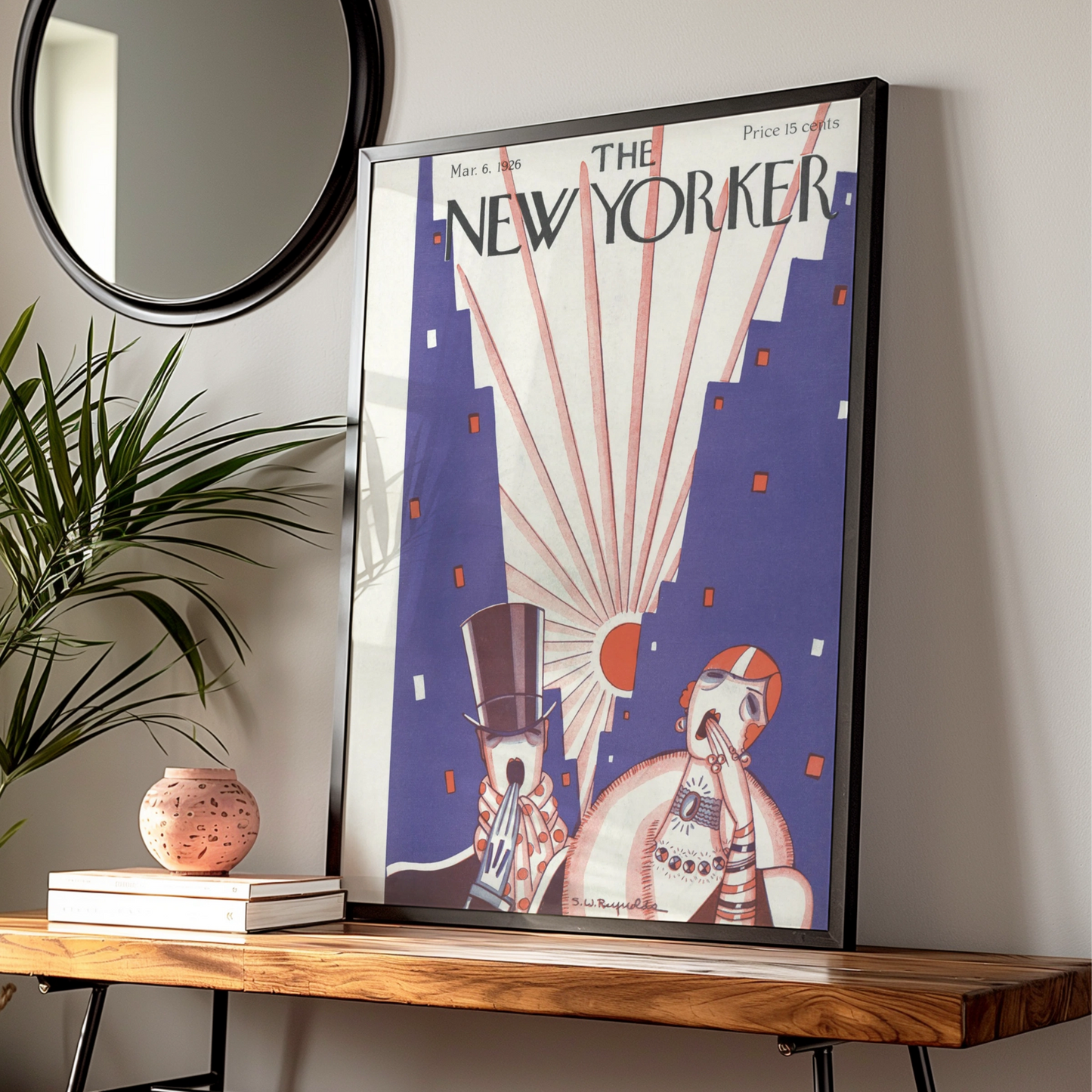 The New Yorker March 1926 Cover Poster, Art Deco Vintage Magazine Wall Art Print
