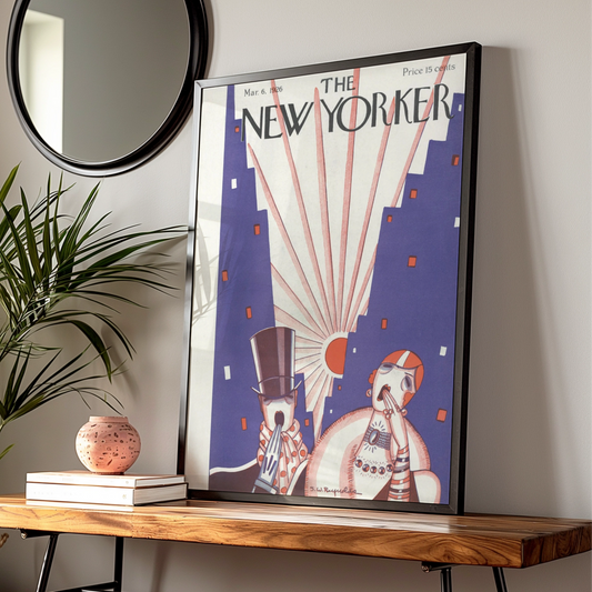 The New Yorker March 1926 Cover Poster, Art Deco Vintage Magazine Wall Art Print