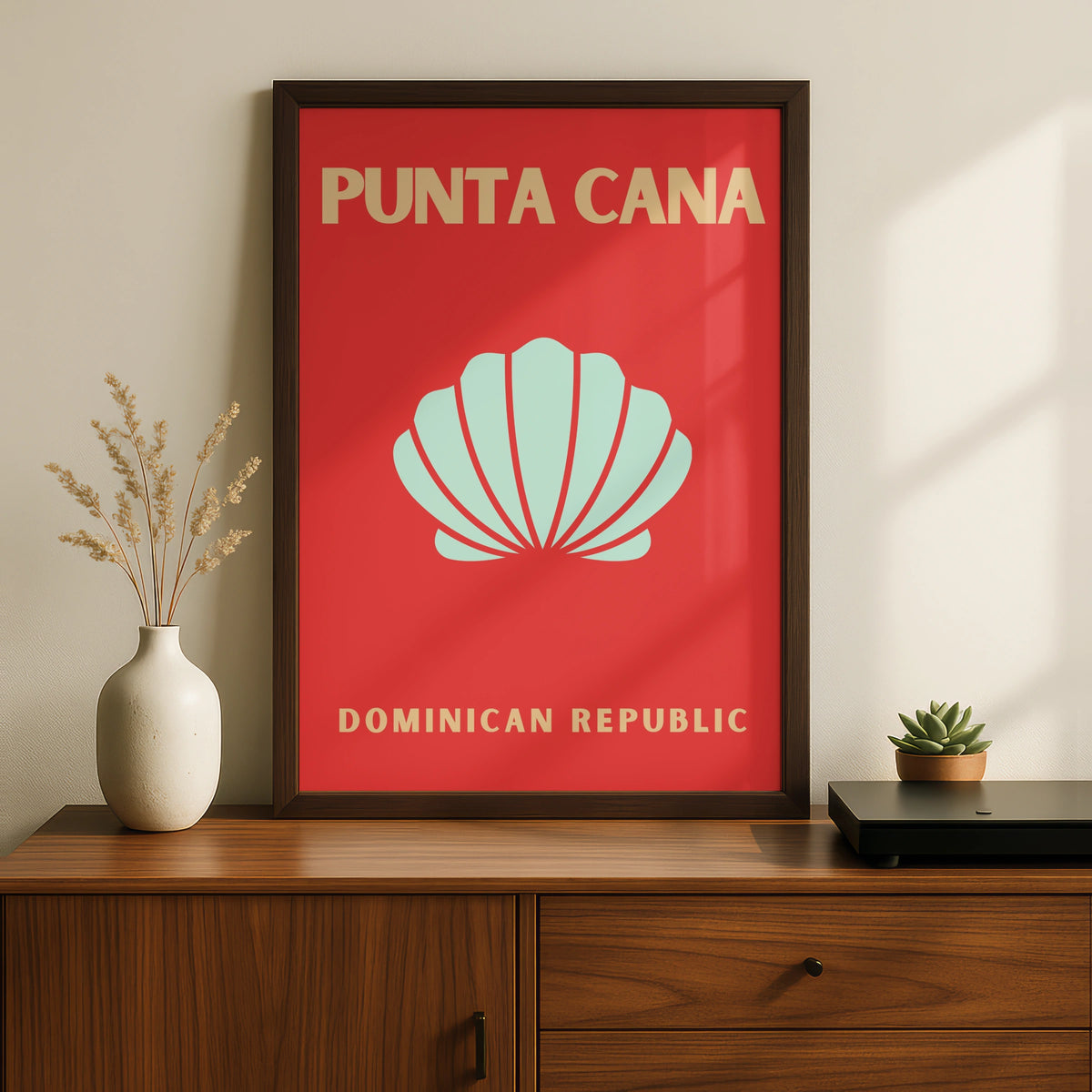 Punta Cana Travel Poster Dominican Republic Wall Art, Retro Beach Print, Caribbean