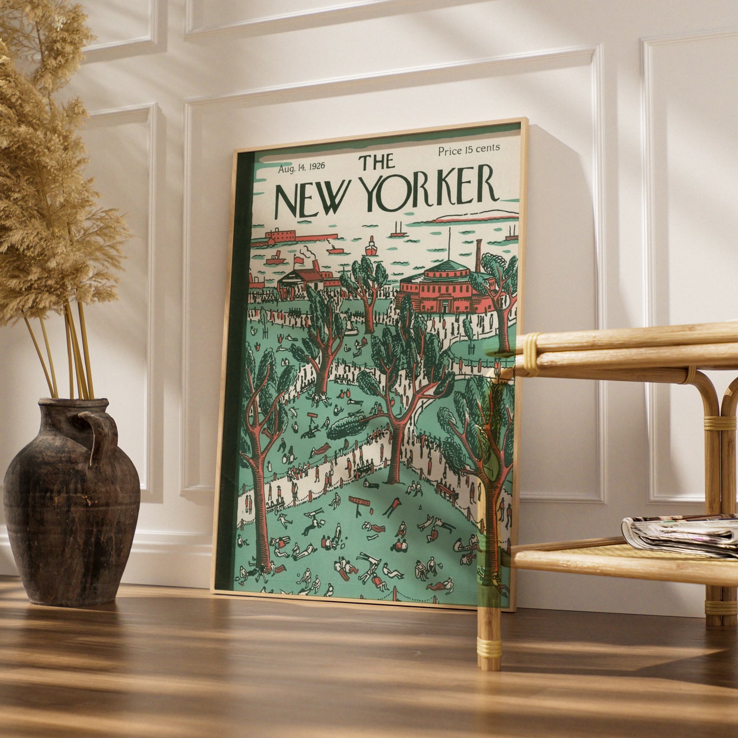 The New Yorker August 1926 Cover Poster, Vintage New York Park Wall Art Print