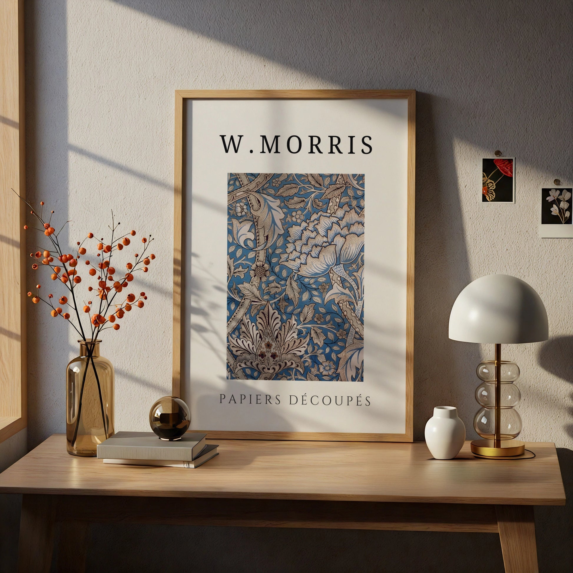William Morris Floral Wall Art Print | Blue Botanical Poster, Arts and Crafts Decor – product image 5