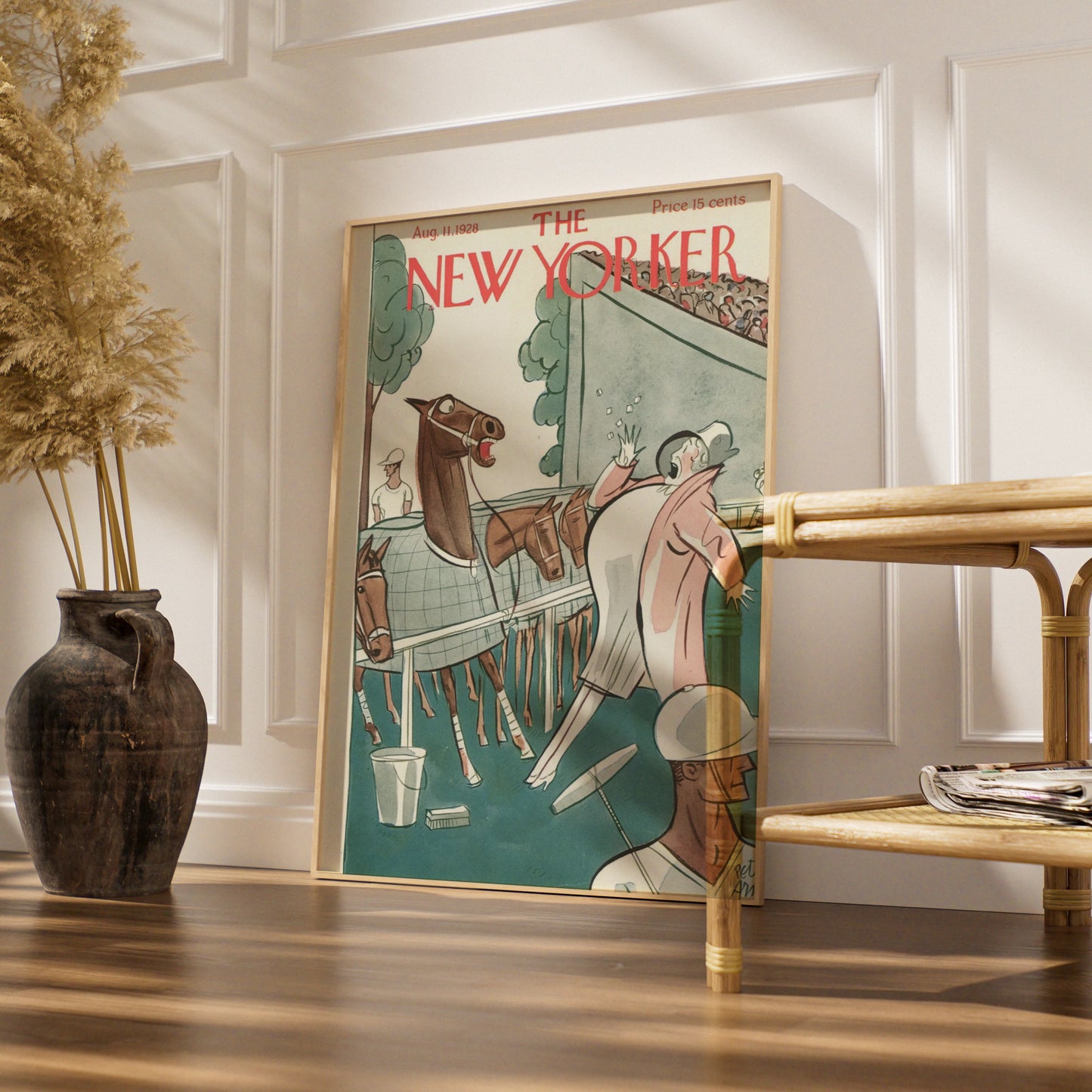 The New Yorker August 1928 Horse Racing Cover Poster, Vintage Art Deco Wall Art Print