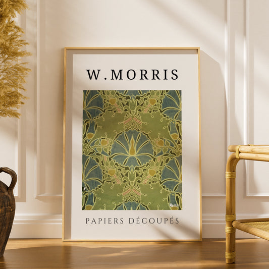William Morris Botanical Wall Art Print | Green Blue Vintage Floral Poster, Living Room Decor – product image 1
