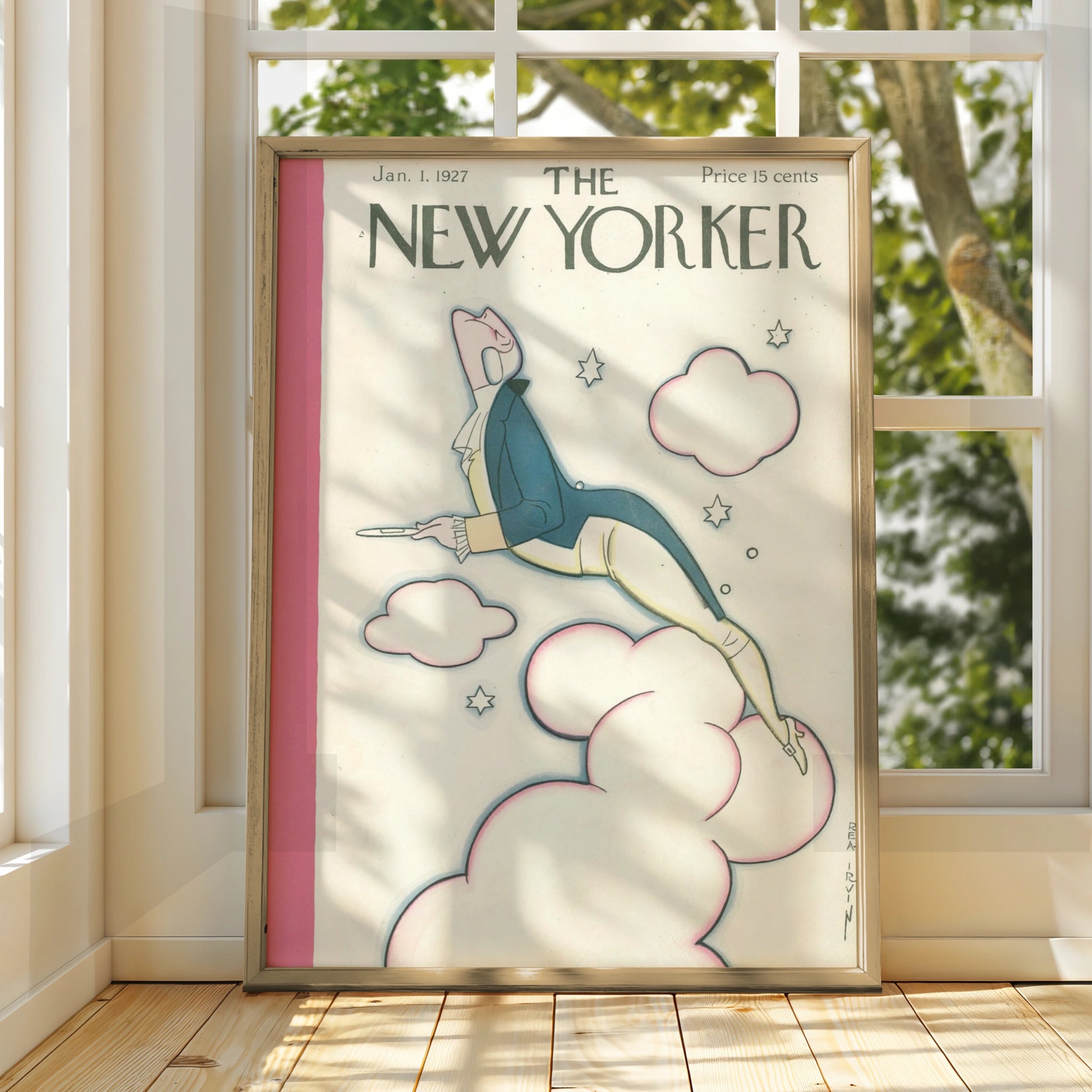 The New Yorker January 1927 Cover Poster, Eustace Tilley Art Deco Wall Art Print