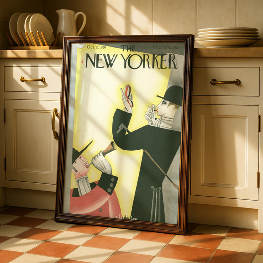 The New Yorker Poster, Vintage 1926 Art Print, Henri-inspired Wall Decor, Unique Collector's Item